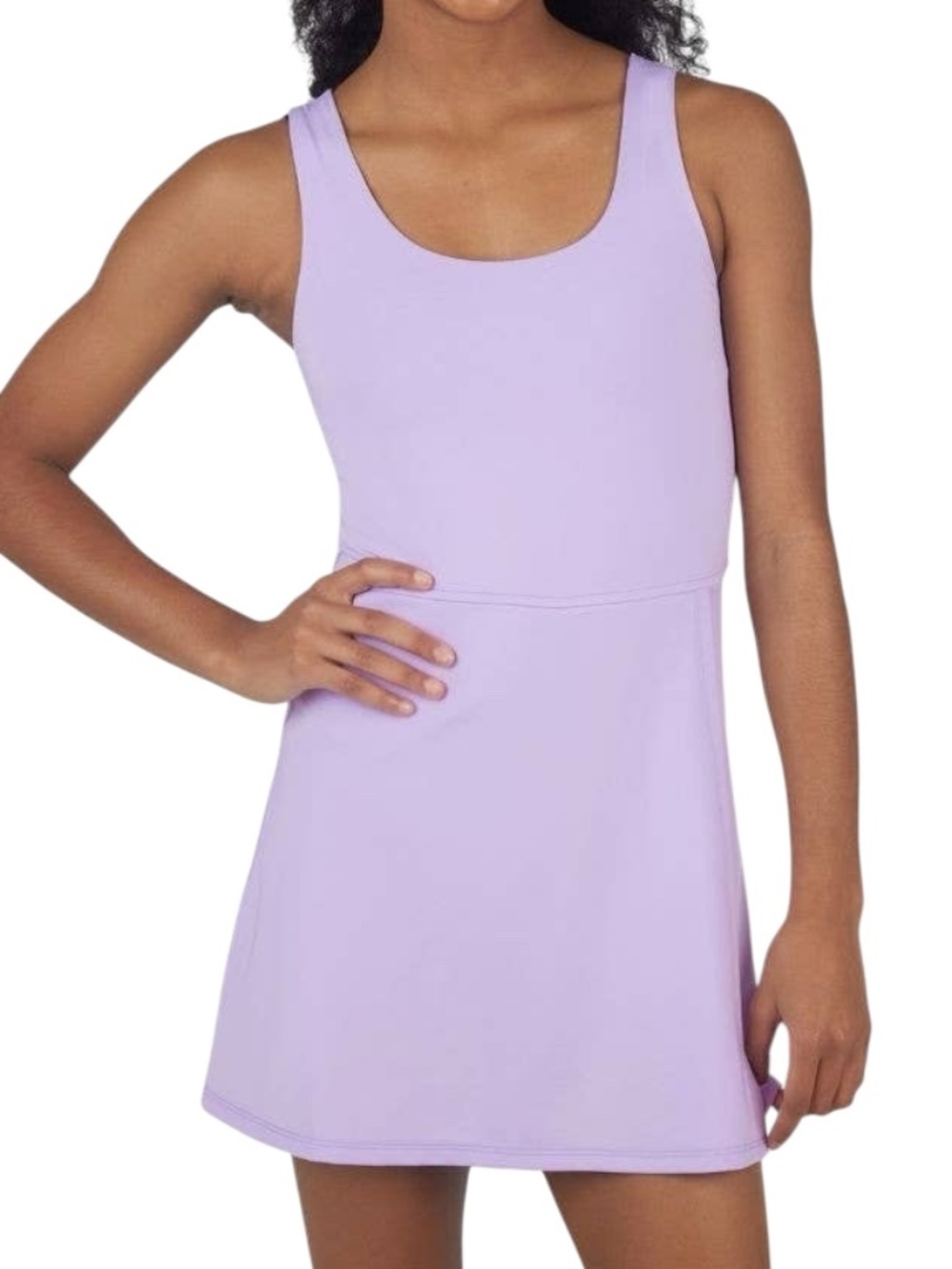 Yogalicious Girls Double Tee Tennis Dress - Pastel Lilac Size L (12)